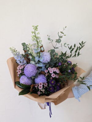 Blue and purple bouquet